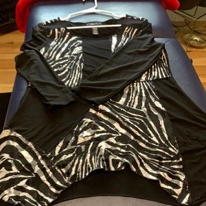 Blouse with sheer sleeves jean vest